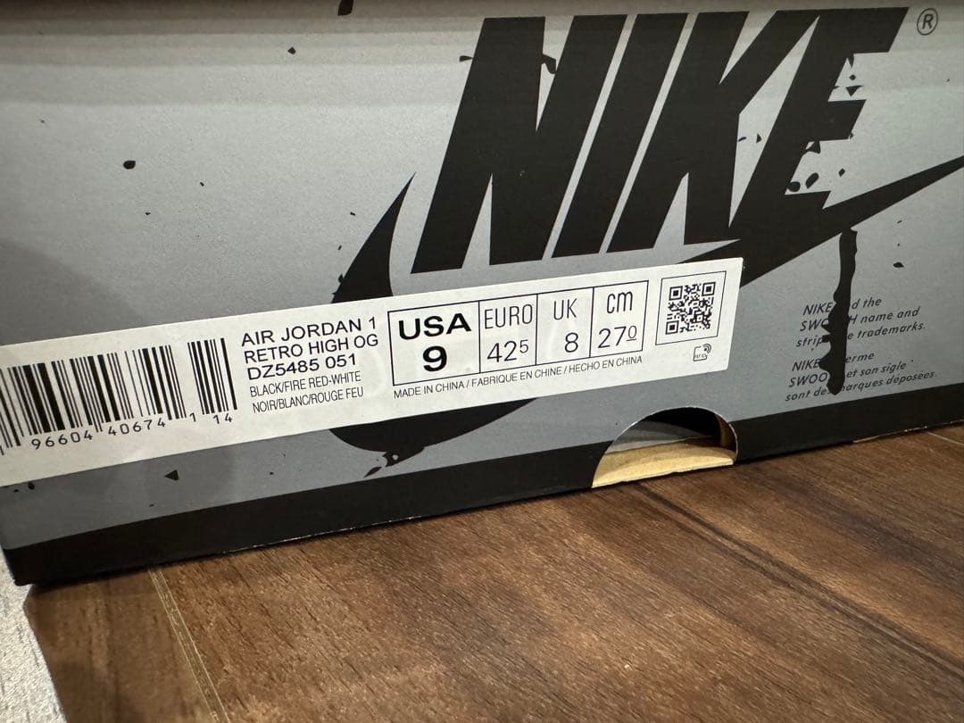 靴 Air Jordan1 Retro High OG Smoke Grey