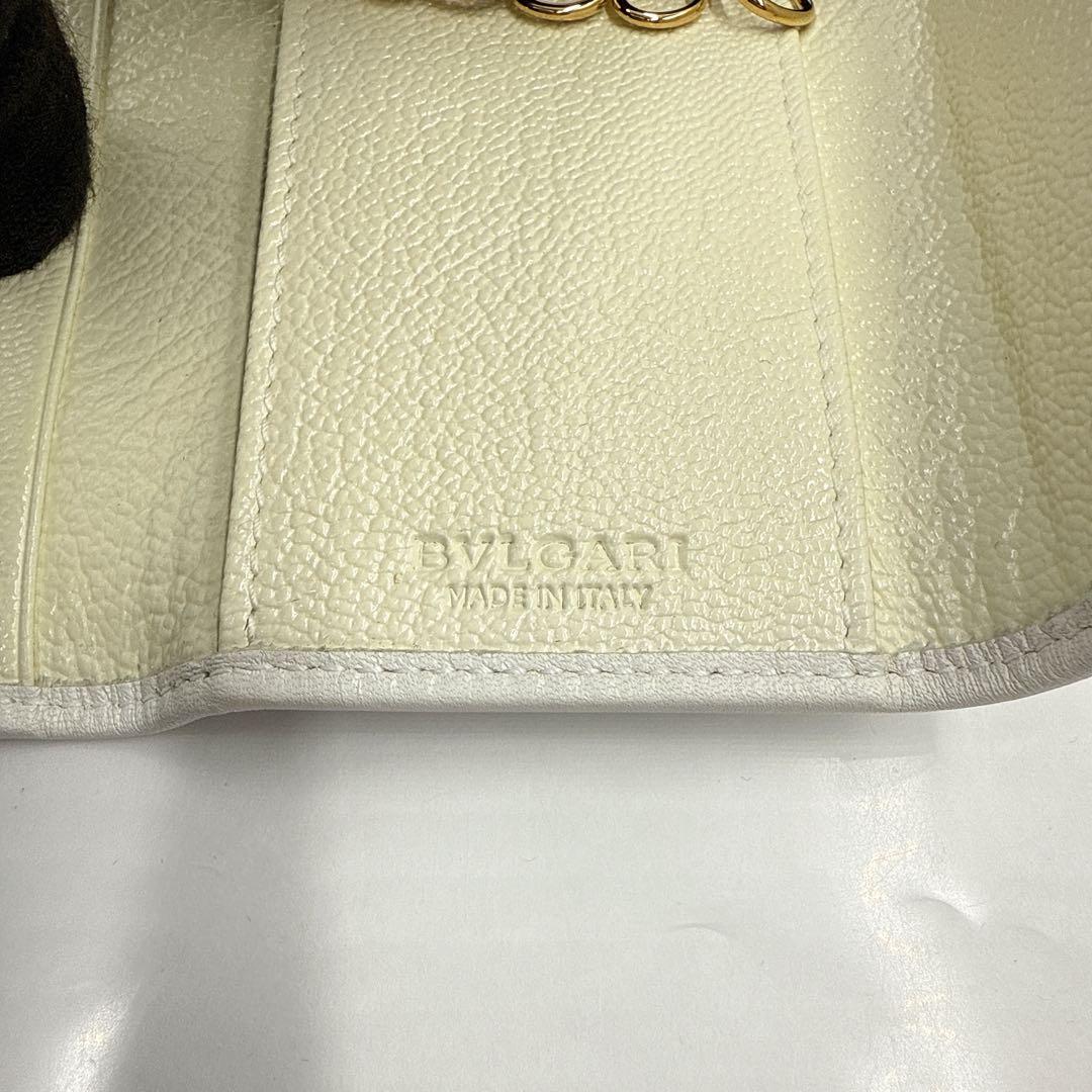 【未使用】BVLGARI ブルガリ ６連 キーケース ホワイト ゴールド金具