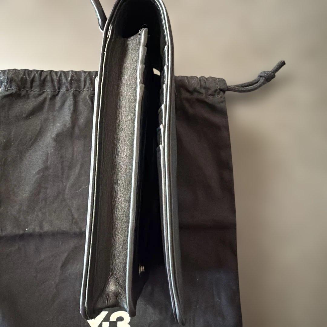 Y-3 ブラックレザー 携帯ケース