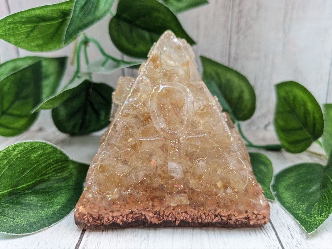 【睦月】シトリンのビリケンさん形オルゴナイト☆他２点