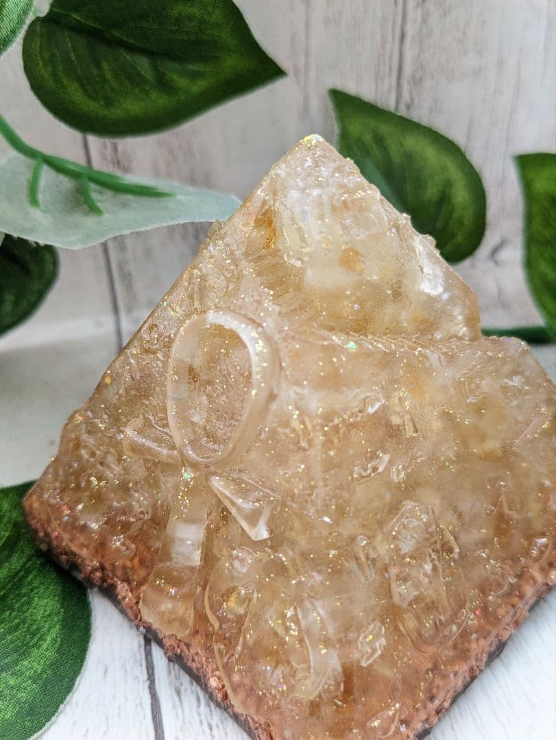 【睦月】シトリンのビリケンさん形オルゴナイト☆他２点