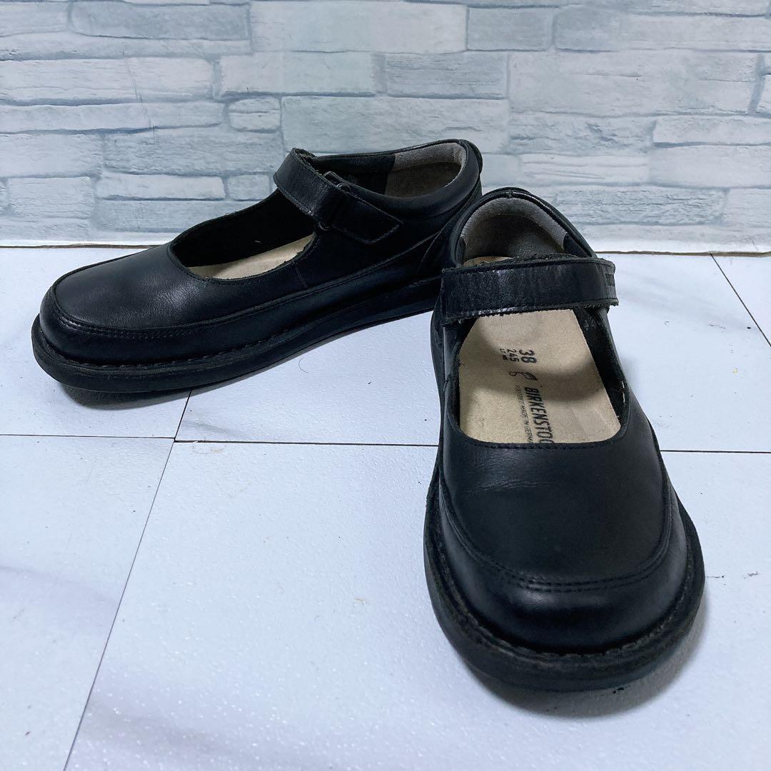 美品 ビルケンシュトック JUNE ストラップシューズ 24.5 本革 黒