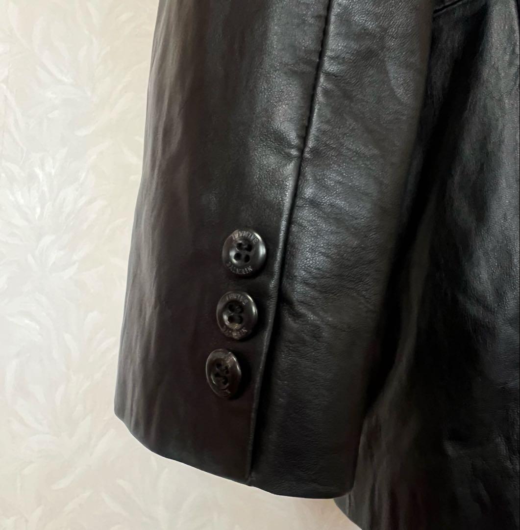 BALMAIN バルマン レザー テーラード ジャケット 北川 2B 羊革