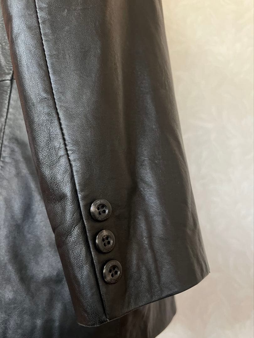 BALMAIN バルマン レザー テーラード ジャケット 北川 2B 羊革