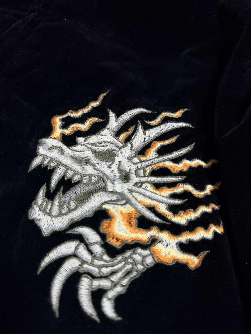 未使用 別珍 龍 ドラゴン刺繍 スカジャン unisex 美品 vintage