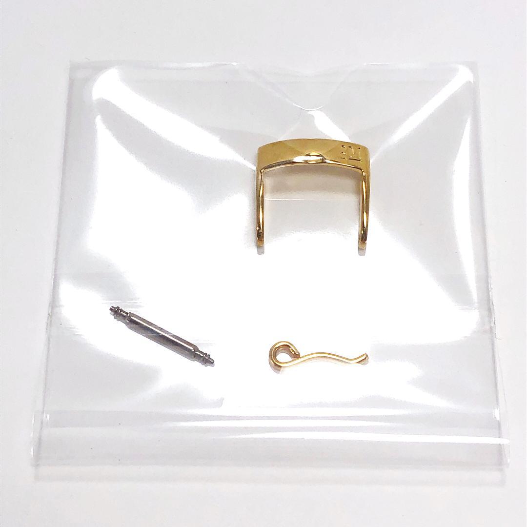 【美品】エルメス／Hウォッチ用 革ベルト 赤・GP／□A刻印