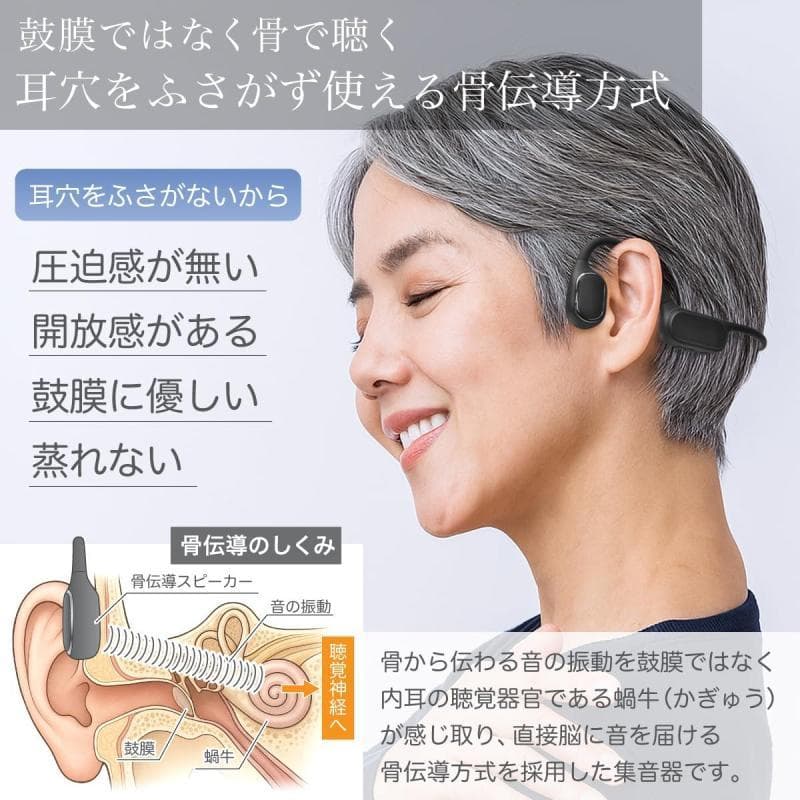 【未開封新品】骨伝導集音器 Bluetooth5.3 ワイヤレス 福耳極