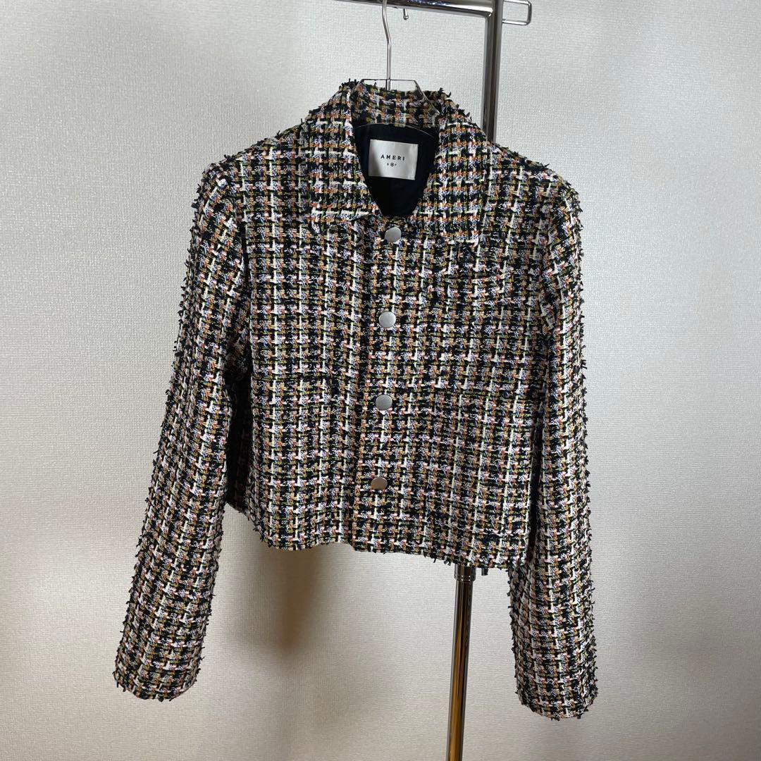 【月末セール】Ameri Vintage クロップド丈ツイード ジャケット