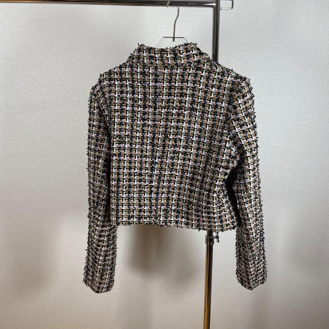 【月末セール】Ameri Vintage クロップド丈ツイード ジャケット