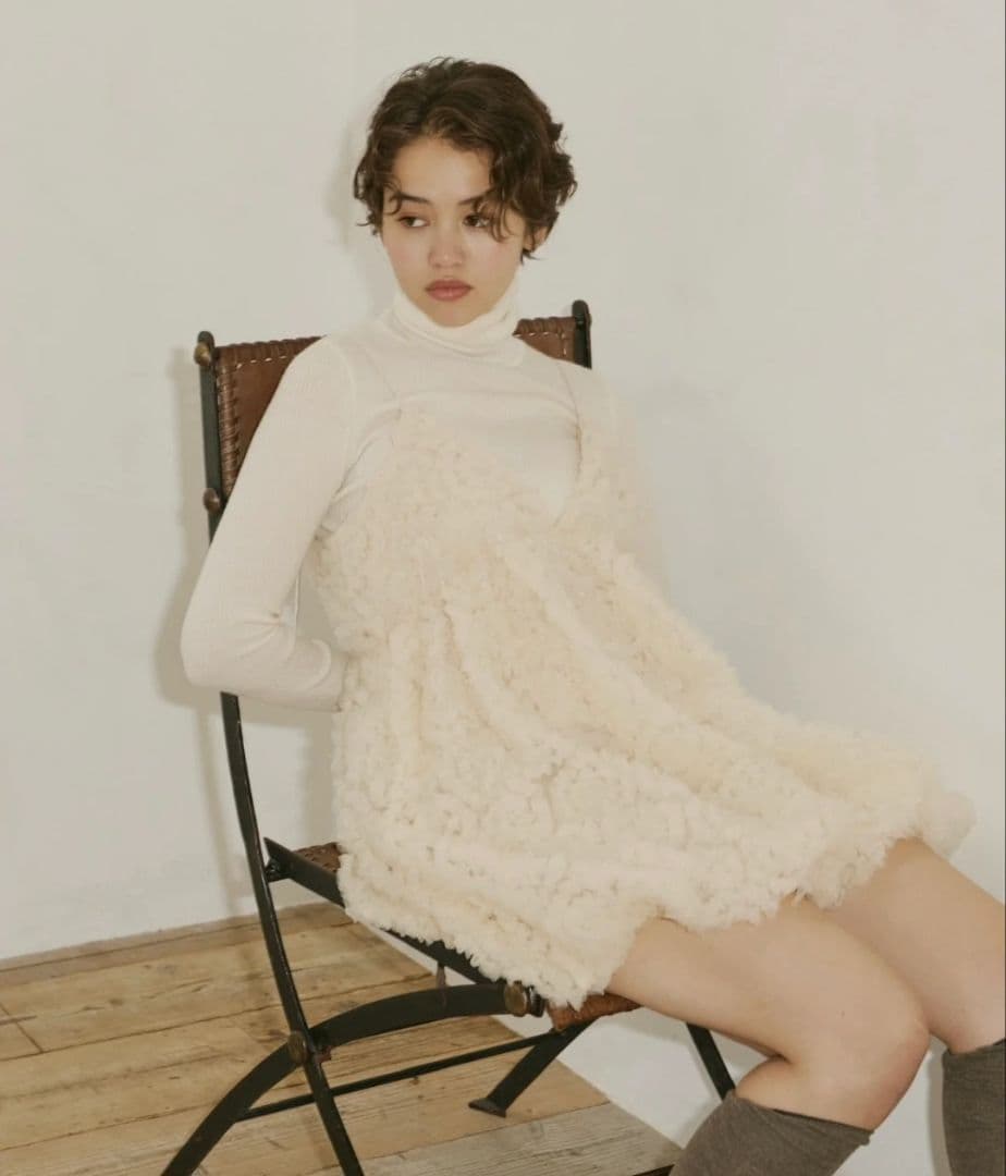 Notreemor tulle mini dress アイボリー