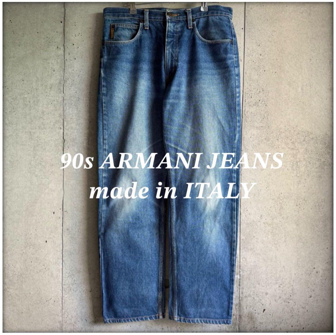 パンツ 90s ARMANI JEANS vintage wash denim W34
