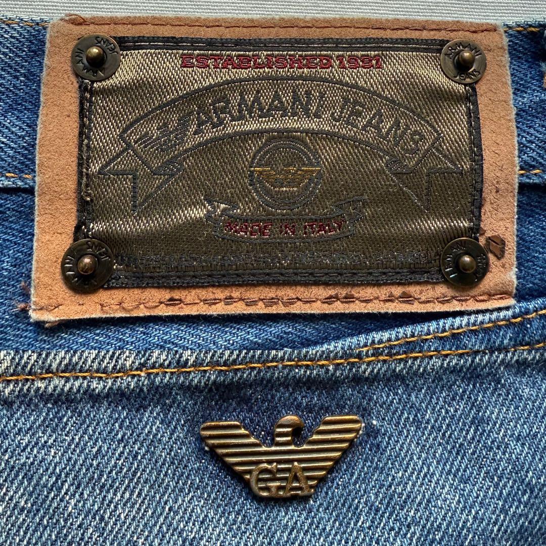 パンツ 90s ARMANI JEANS vintage wash denim W34