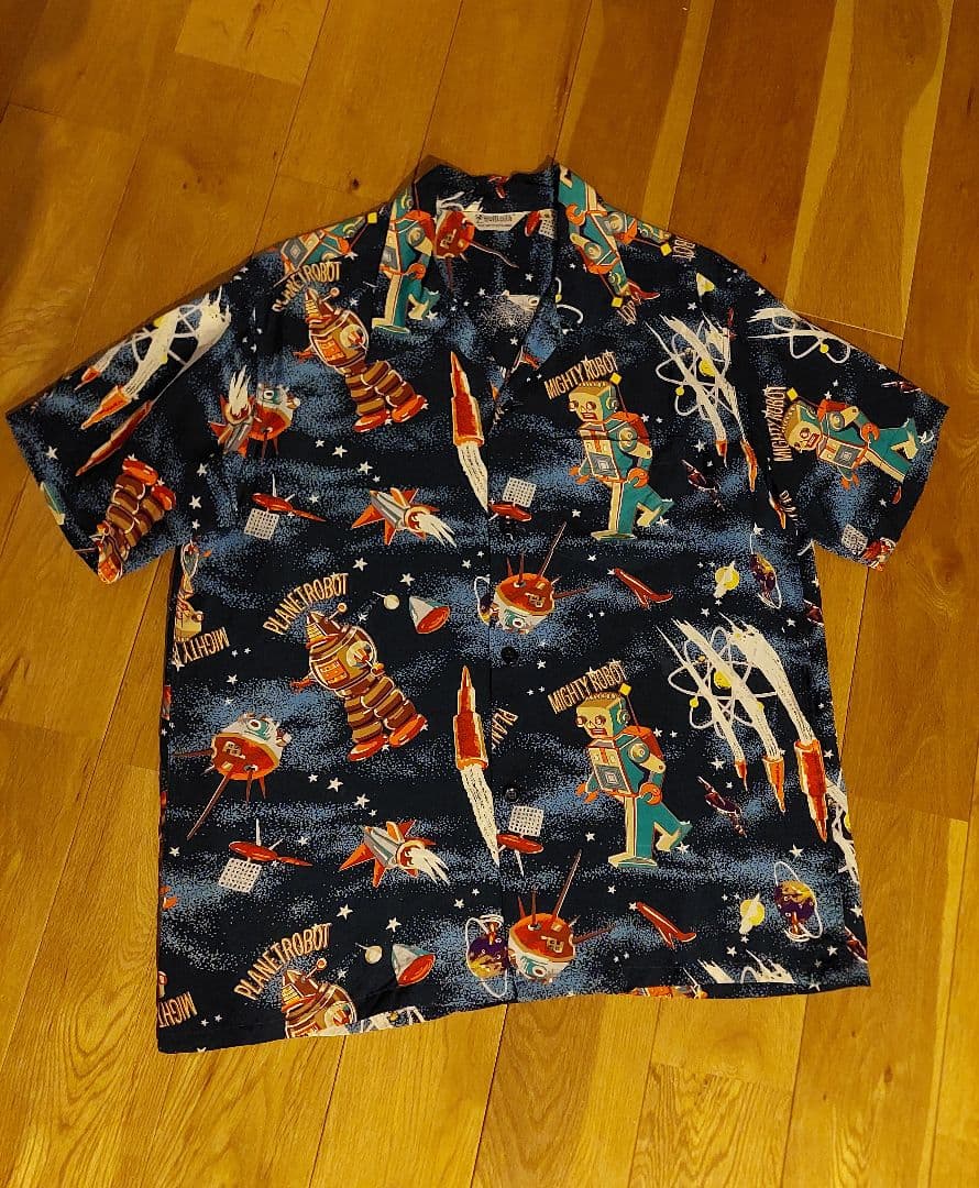 ☆美品☆　サンサーフ　ロボット　スペース　アロハシャツ　M　SUNSURF