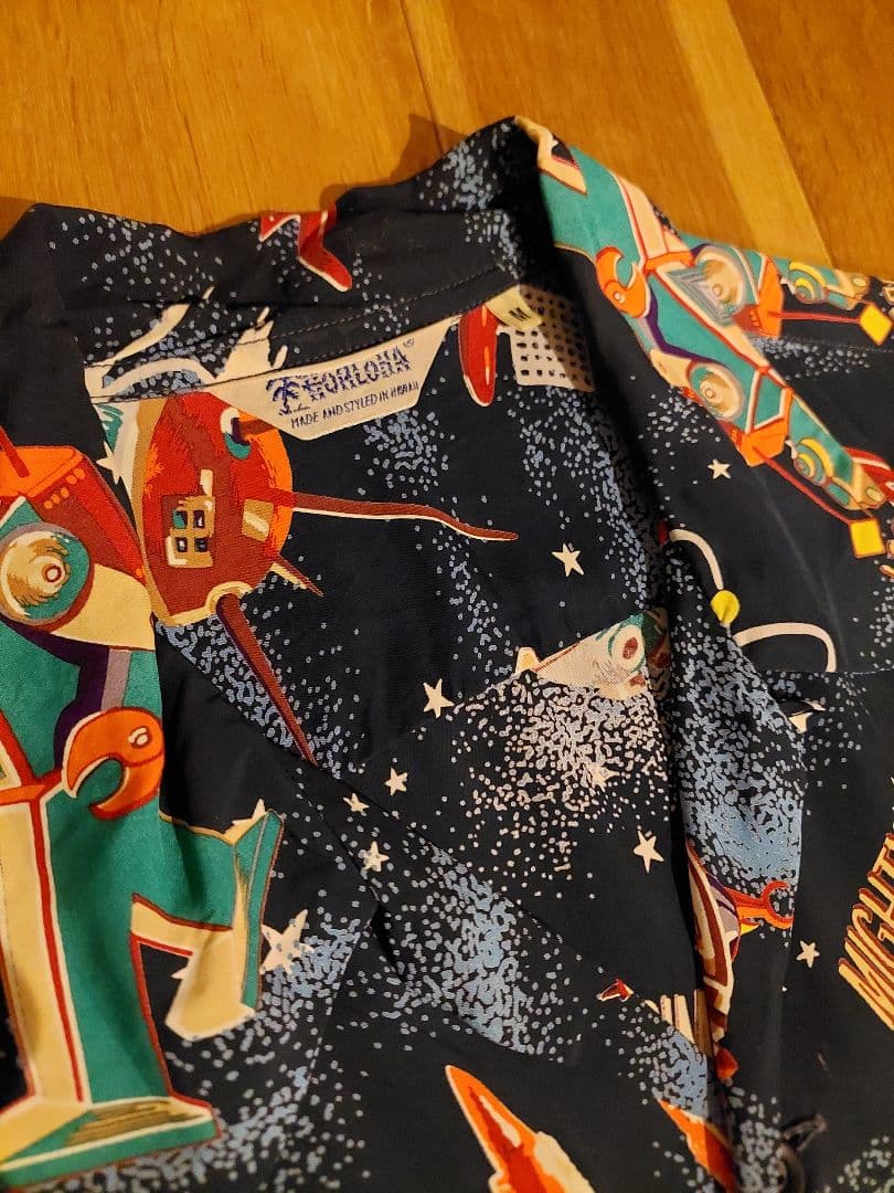 ☆美品☆　サンサーフ　ロボット　スペース　アロハシャツ　M　SUNSURF