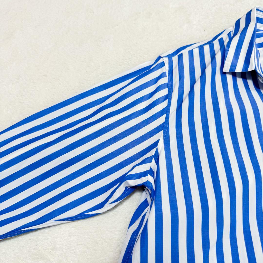 美品 ディガウェル ミンナノ コラボ ストライプ シャツ ブルー 2サイズ 希少