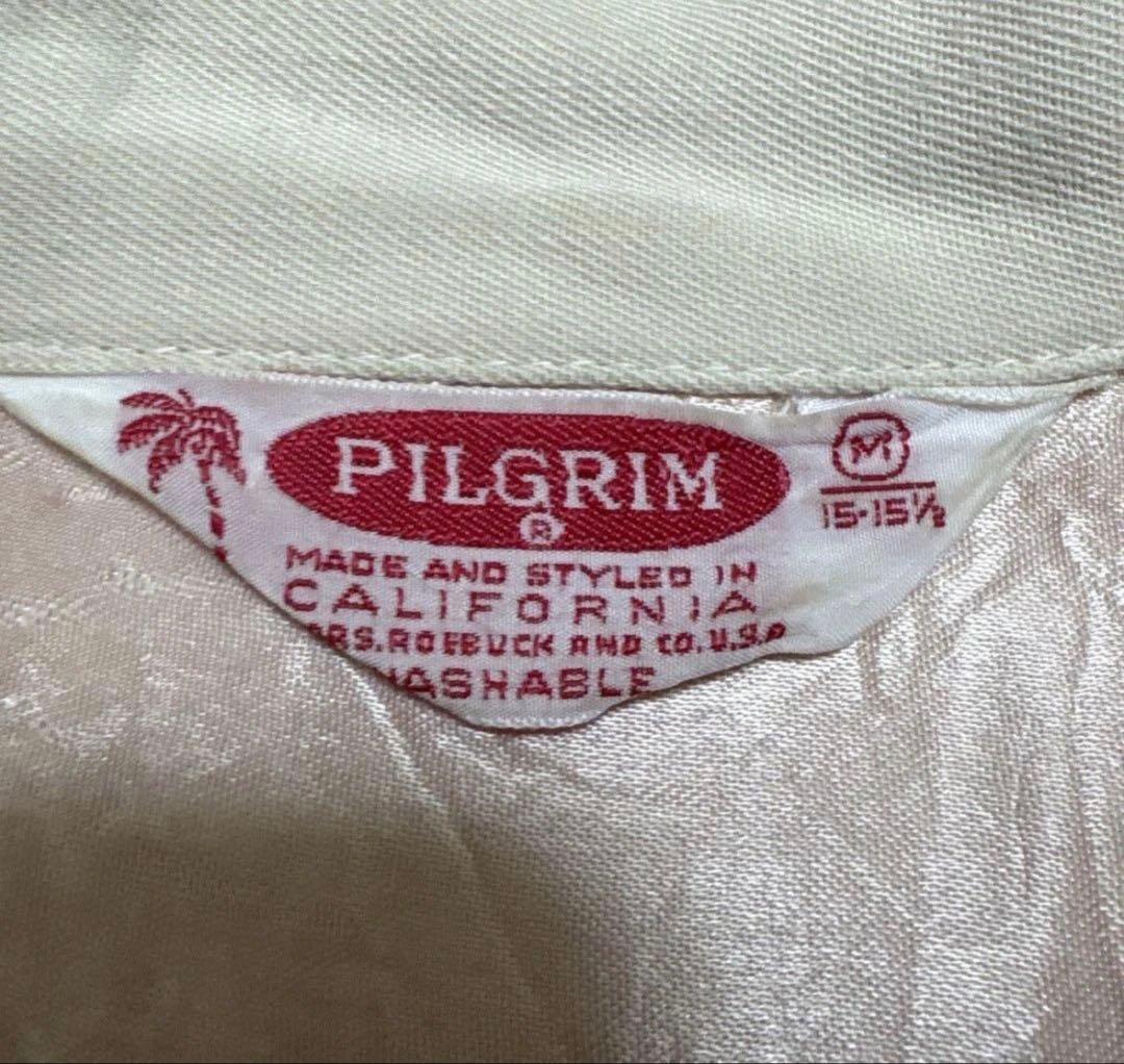 50s vintage pilgrim レーヨンギャバシャツ