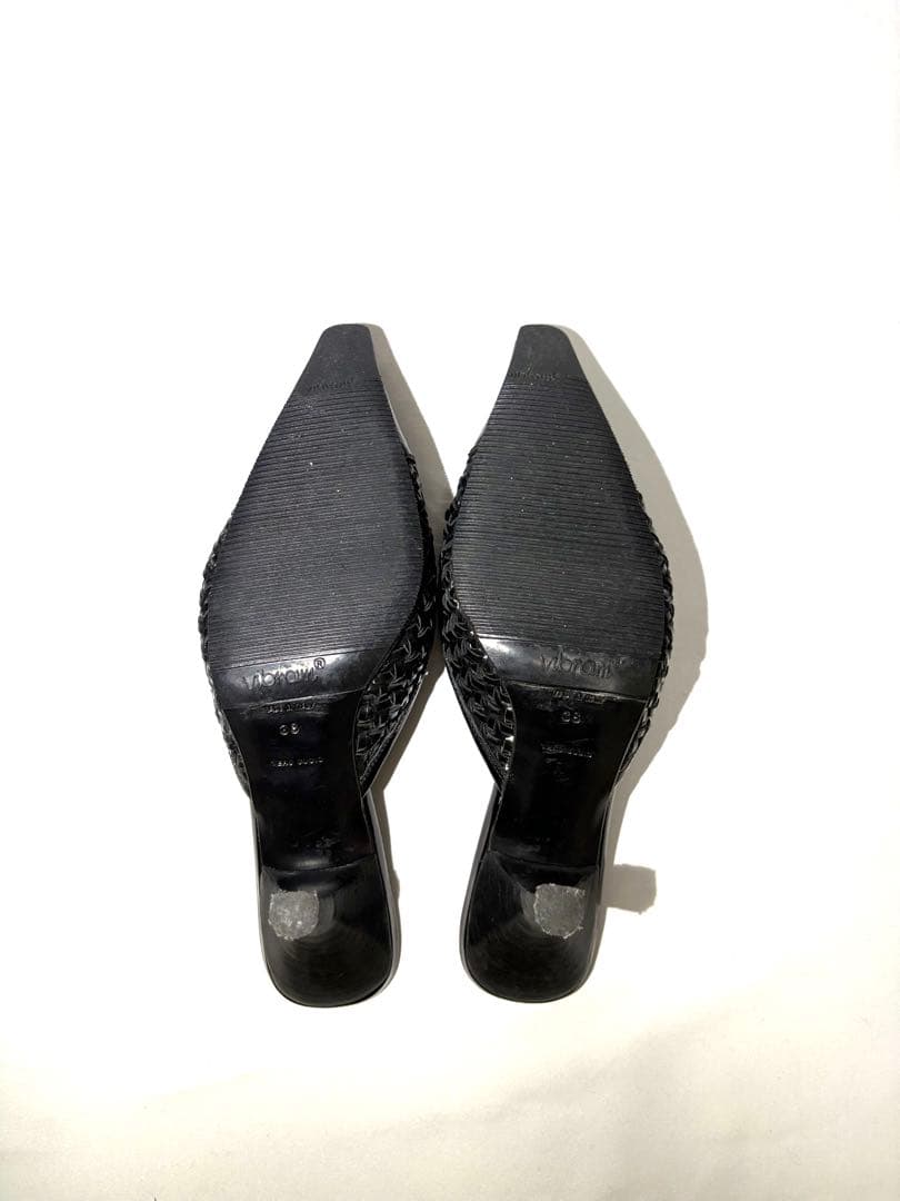 miu miu ブラックミュール