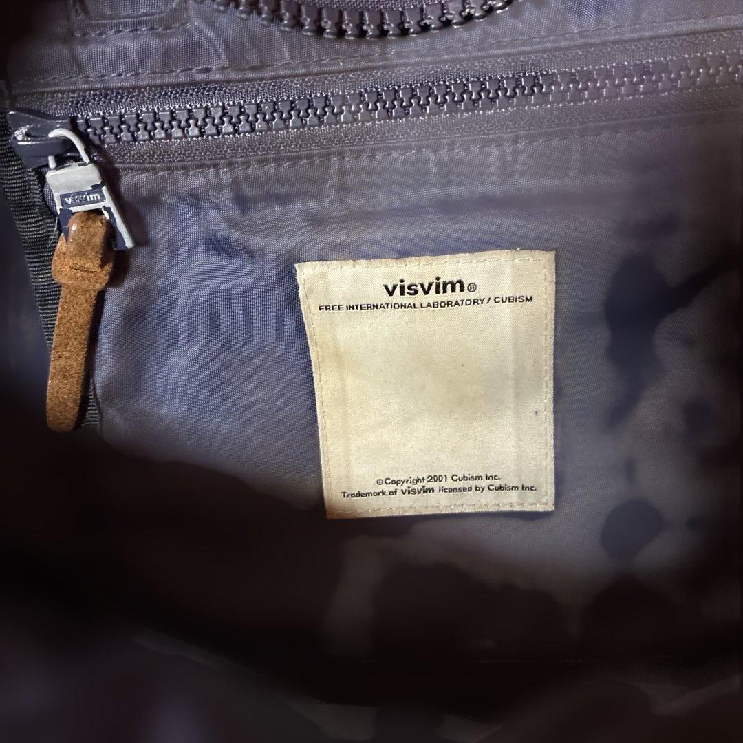 visvim ボディバッグ・ウエストポーチ ネイビー×ブラウンのスエード
