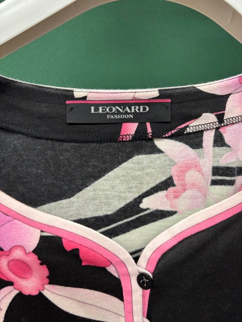 LEONARD 花柄 七分袖ワンピース