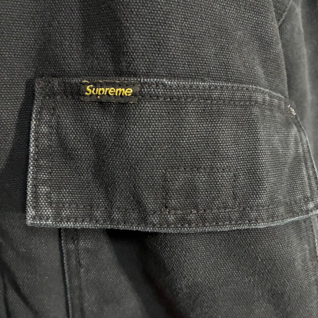 【最高デザイン】シュプリーム　バックロゴ　キャンバスワークジャケット　XL