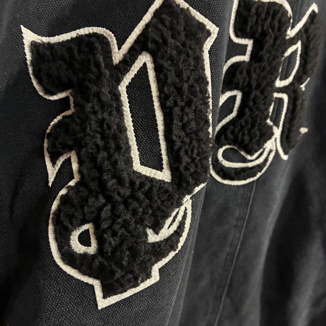 【最高デザイン】シュプリーム　バックロゴ　キャンバスワークジャケット　XL