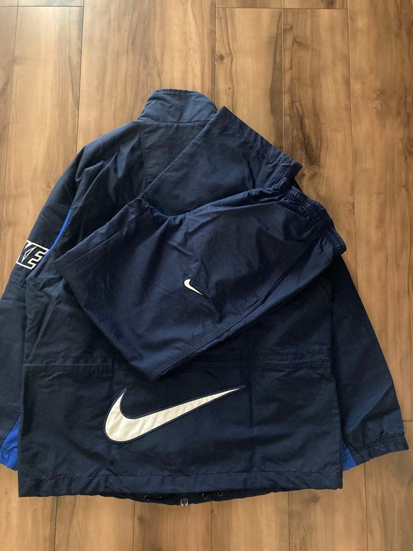 OLD NIKE ナイキ　SET UP セットアップ　ナイロン　刺繍ロゴ　銀タグ