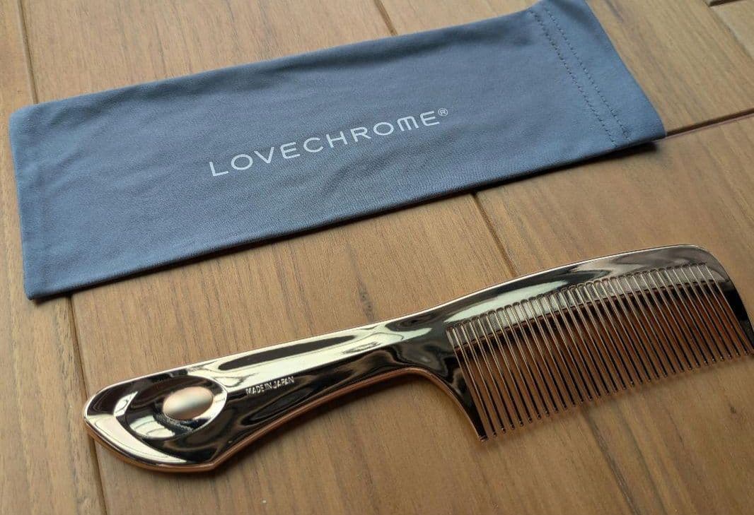 LOVECHROME ヘアコーム ピンク シルバー