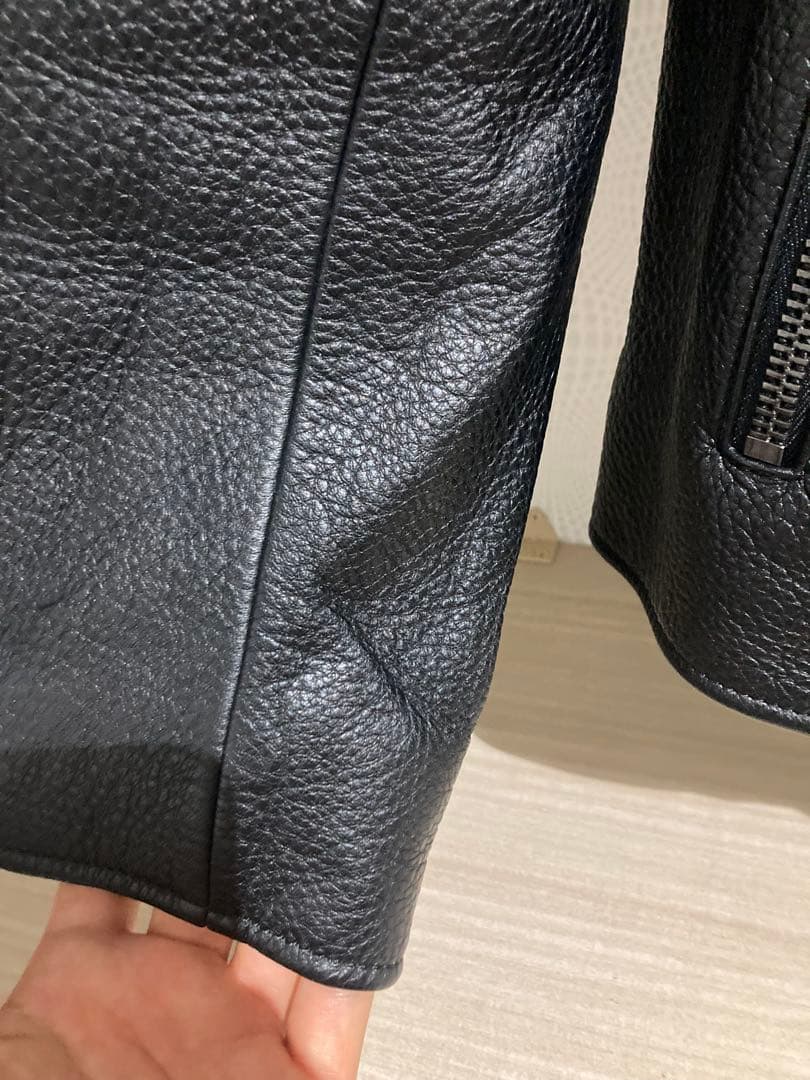 COACH ブラック シングルライダースジャケット M