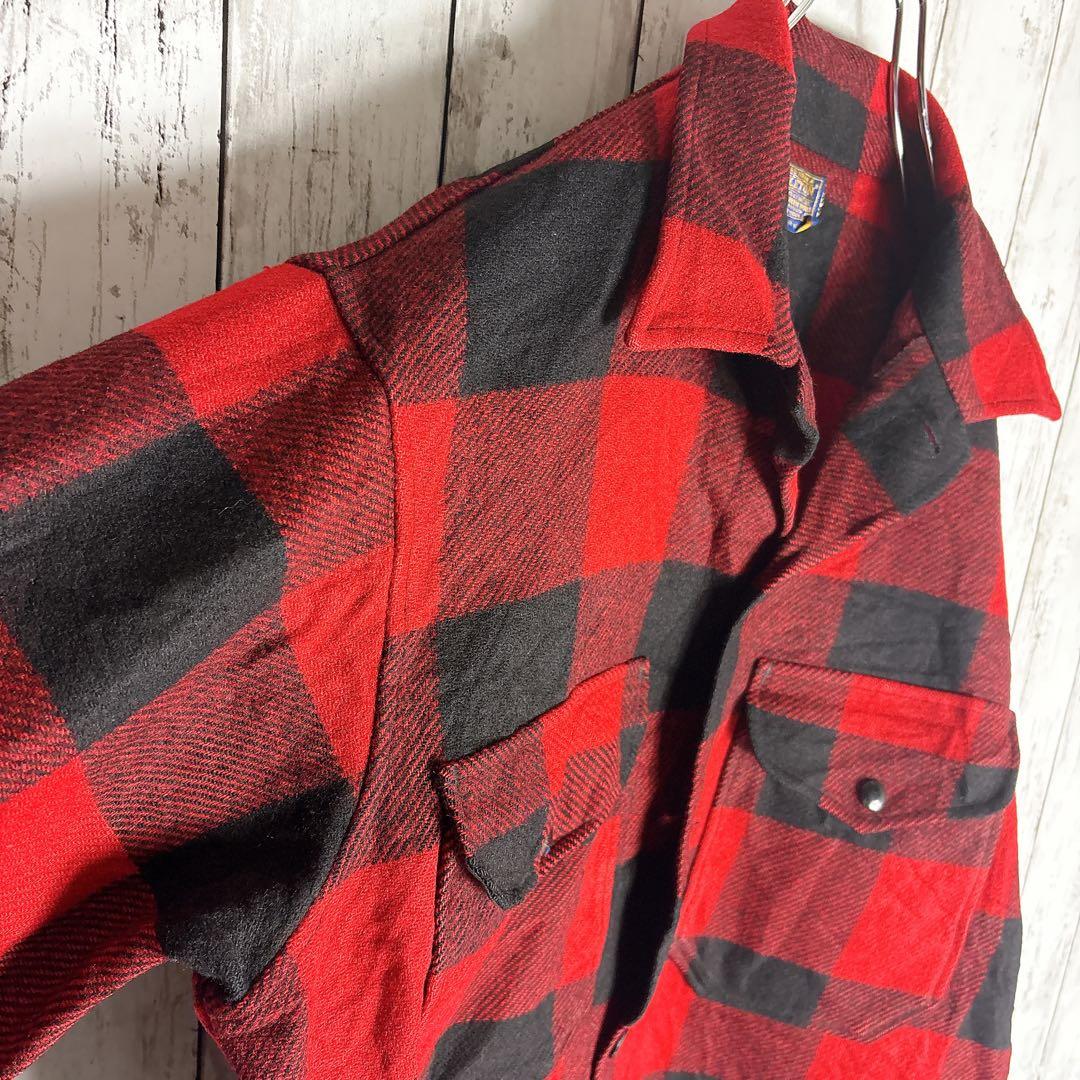 ペンドルトン 60s ブロックチェック 肉厚ネルシャツ ウール ヴィンテージ