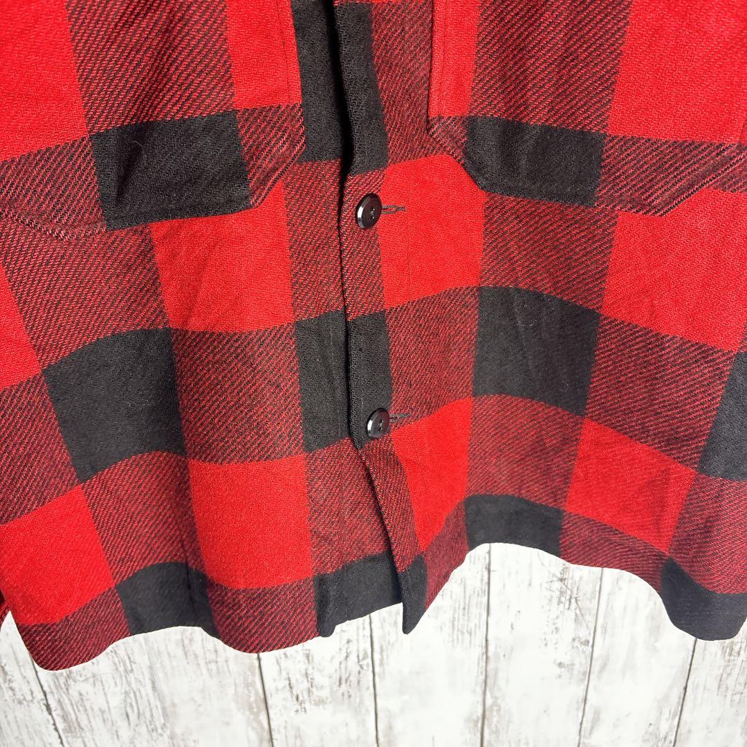 ペンドルトン 60s ブロックチェック 肉厚ネルシャツ ウール ヴィンテージ