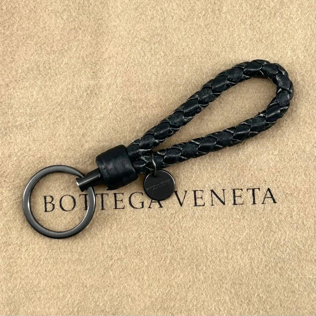 ✨希少✨ボッテガヴェネタ　キーリング　イントレチャート　パイソン　ブラック