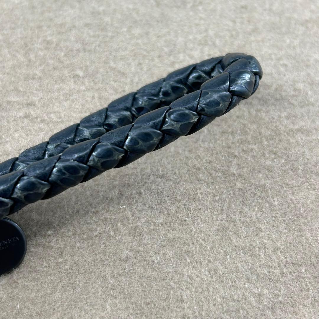 ✨希少✨ボッテガヴェネタ　キーリング　イントレチャート　パイソン　ブラック