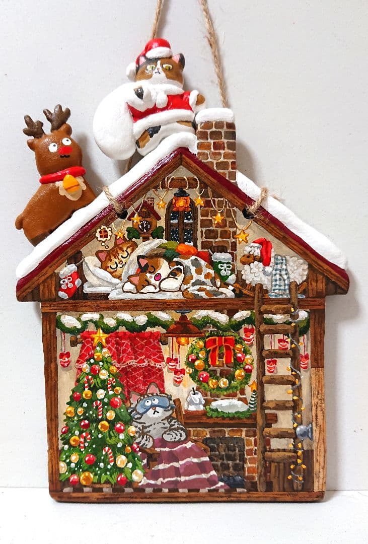 ウキウキワクワク！クリスマスの夜　　イラスト、レリーフ