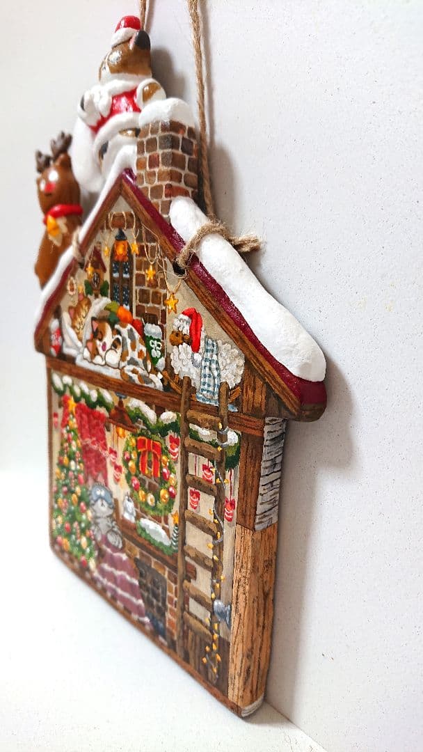 ウキウキワクワク！クリスマスの夜　　イラスト、レリーフ