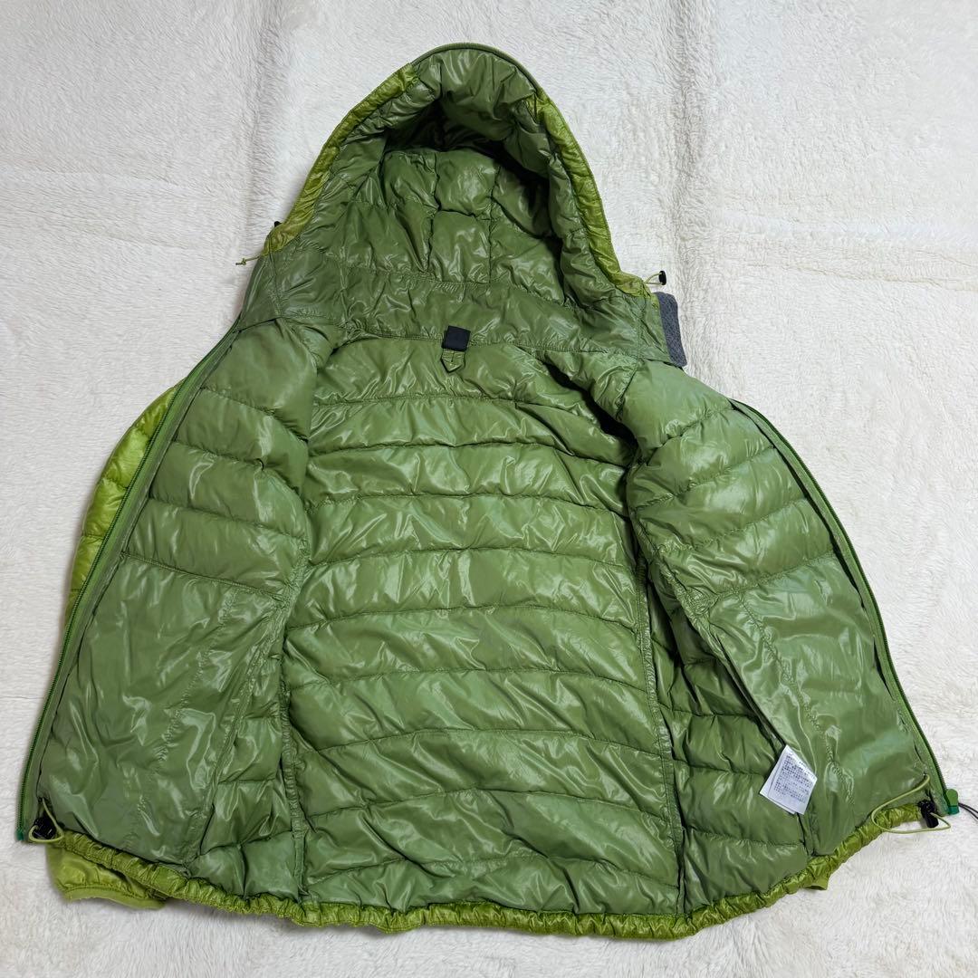 モンベル800FP U.L.ダウンガイドパーカSグリーンドローコードy2k短丈