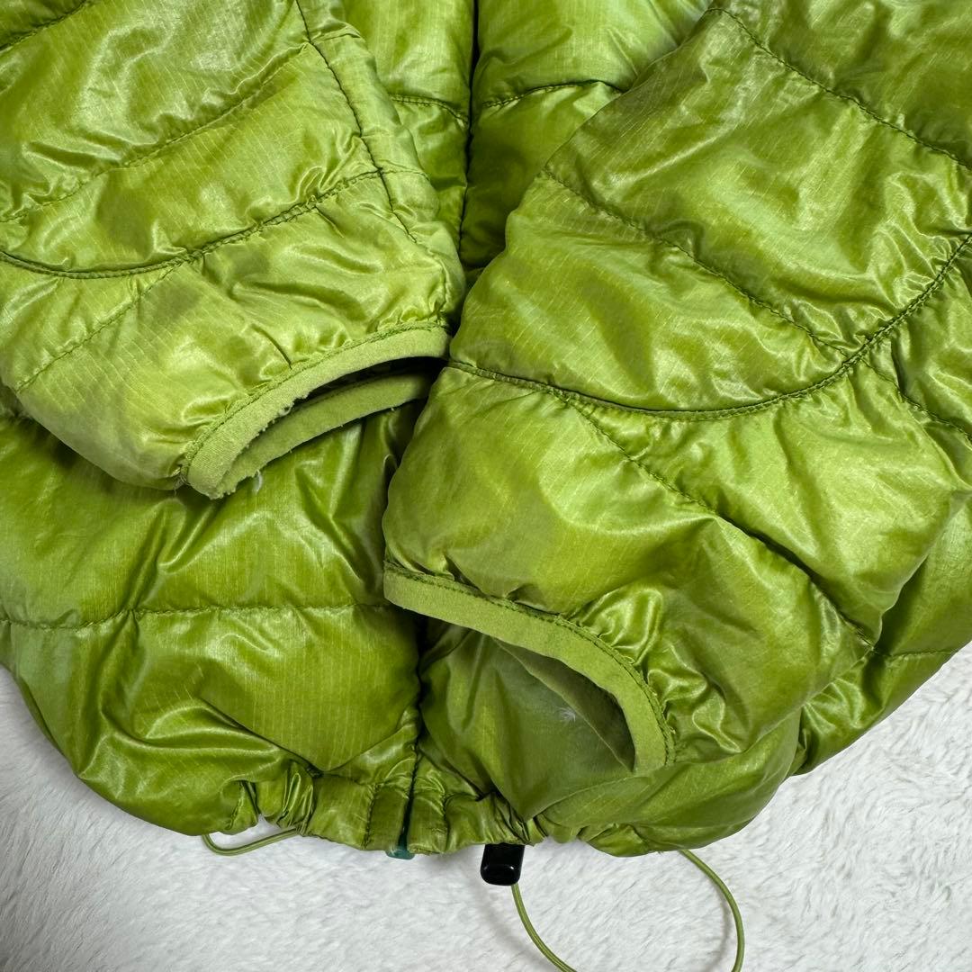 モンベル800FP U.L.ダウンガイドパーカSグリーンドローコードy2k短丈