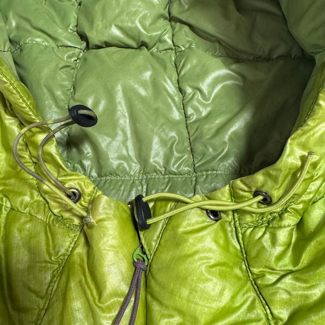 モンベル800FP U.L.ダウンガイドパーカSグリーンドローコードy2k短丈