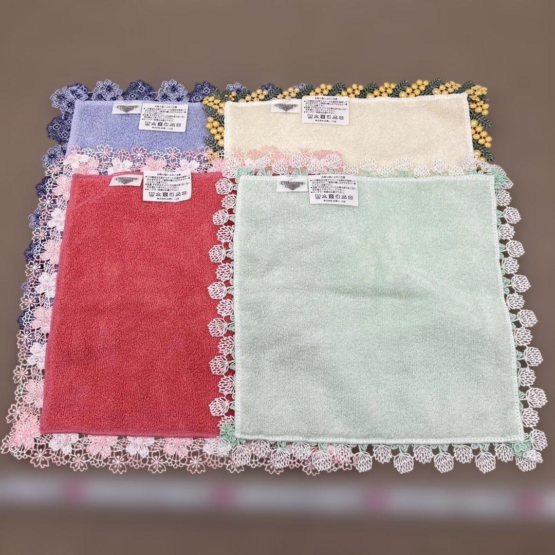 廃盤 近沢レース 桜 タオルハンカチ 春爛漫 さくら ハンカチ　近沢レース店