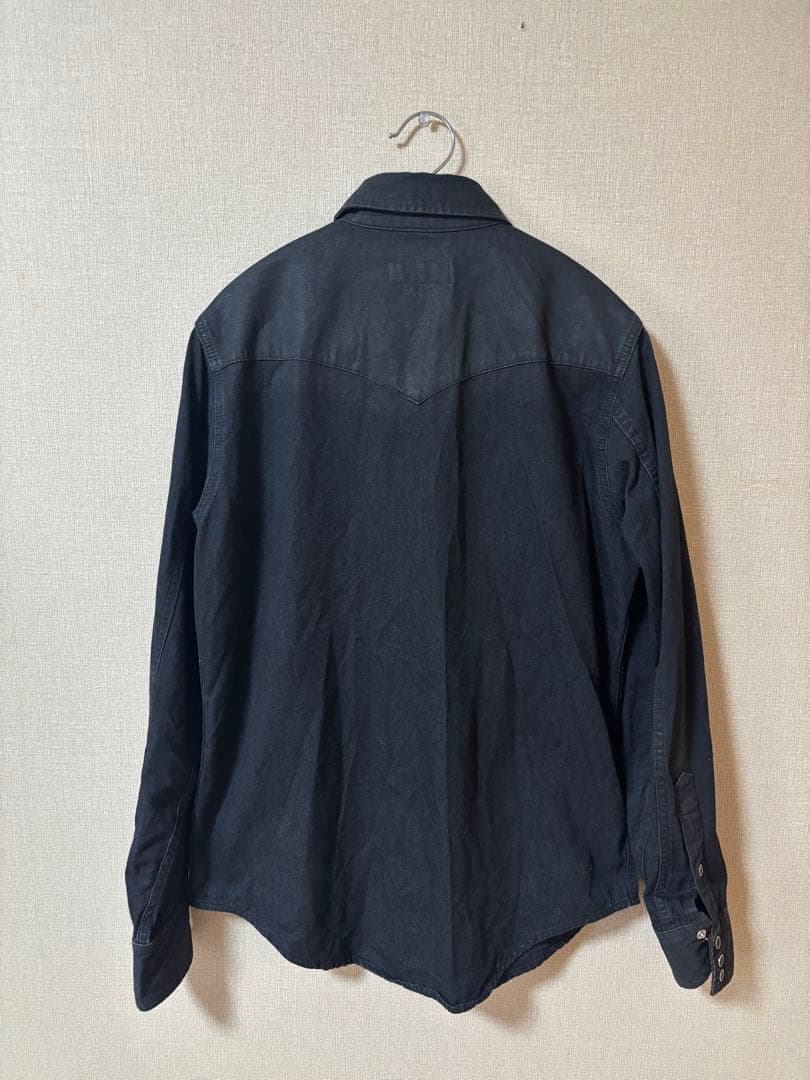 サンローラン　20SS コーティング　ウエスタンシャツ