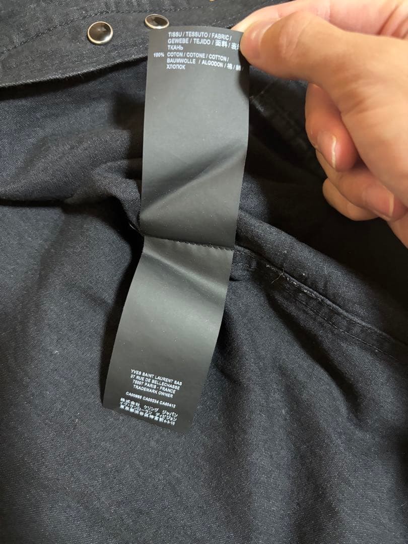 サンローラン　20SS コーティング　ウエスタンシャツ