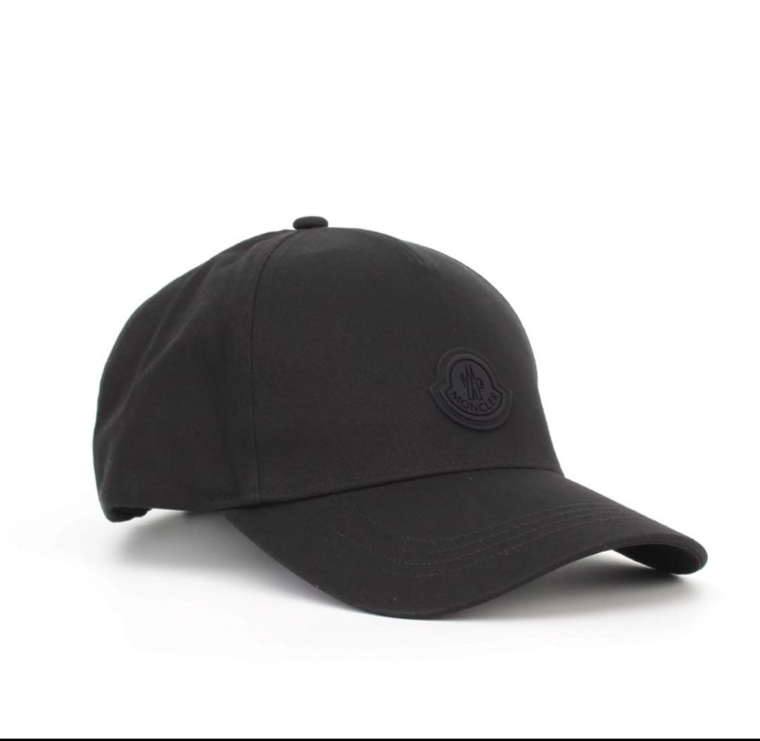 【新品未使用】MONCLER モンクレール ベースボール ロゴ キャップ 黒
