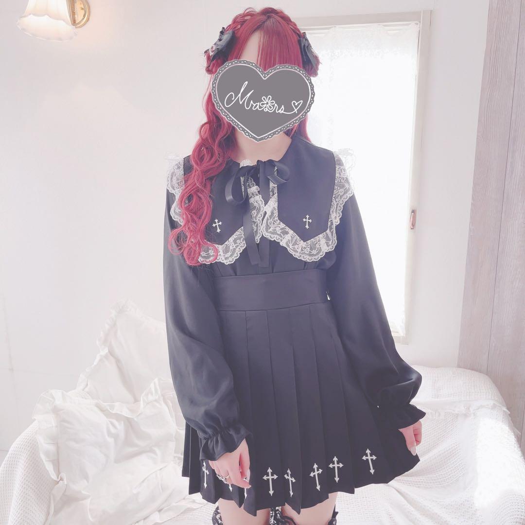 地雷 マーズ セーラー ブラウス ノエミー スカパン 十字架リボン セットアップ