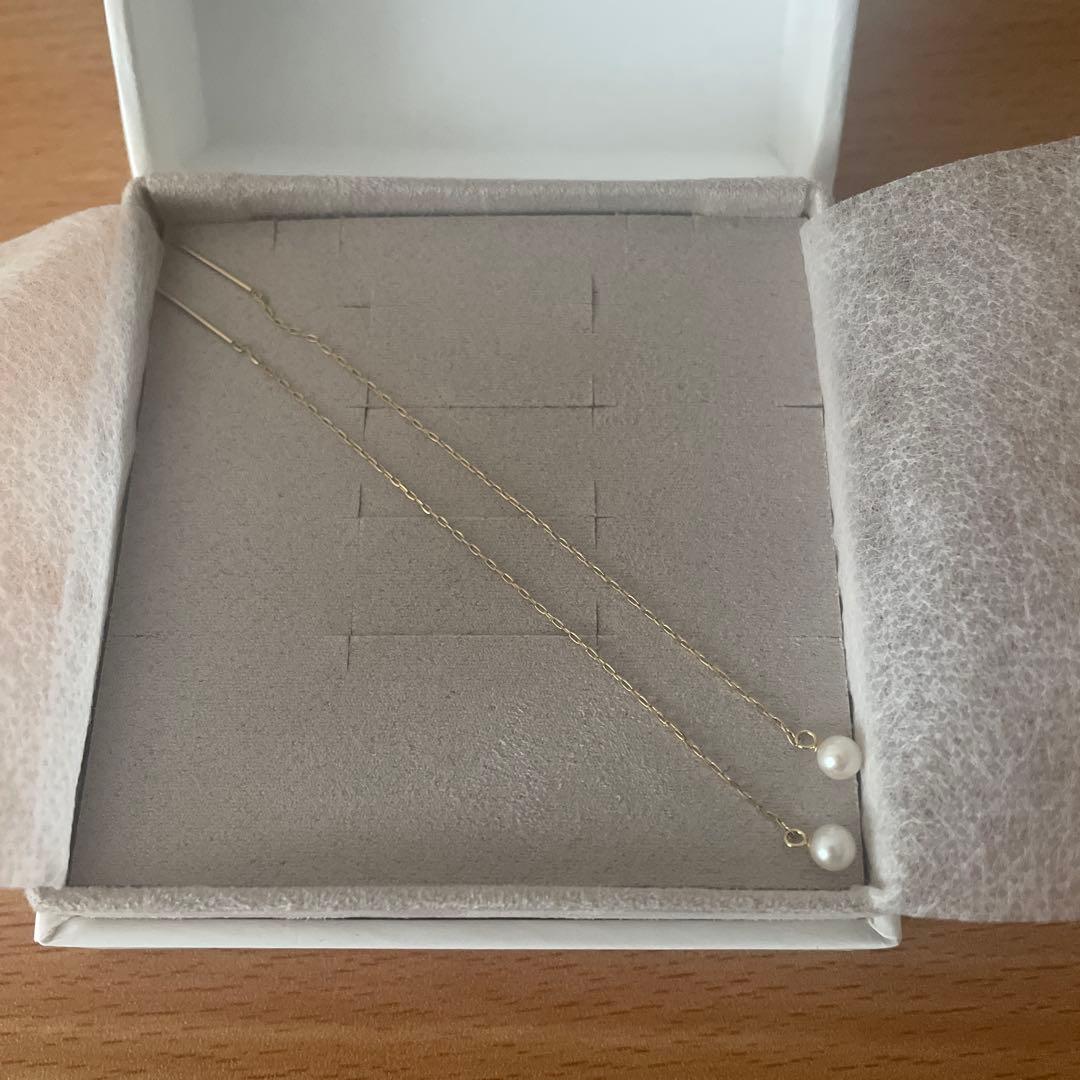 エテ　K10YG パールアメリカンピアス