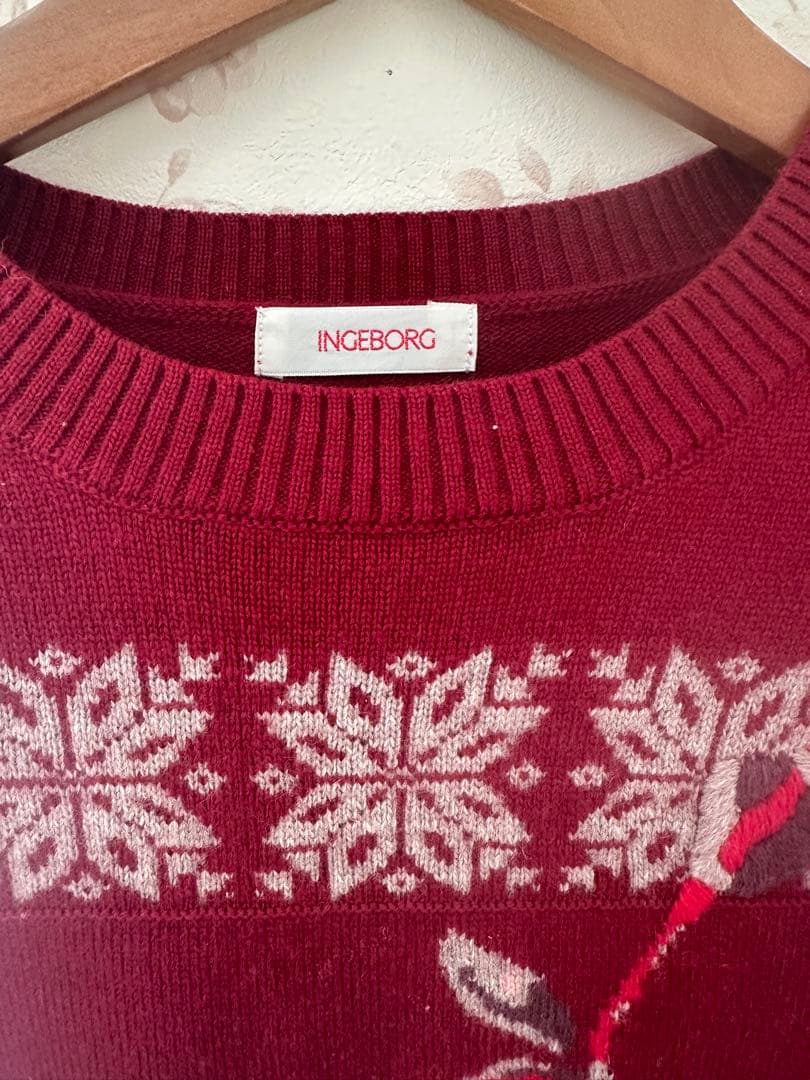 インゲボルグ　フラワー柄ニット　本日1/28迄の出品❗️