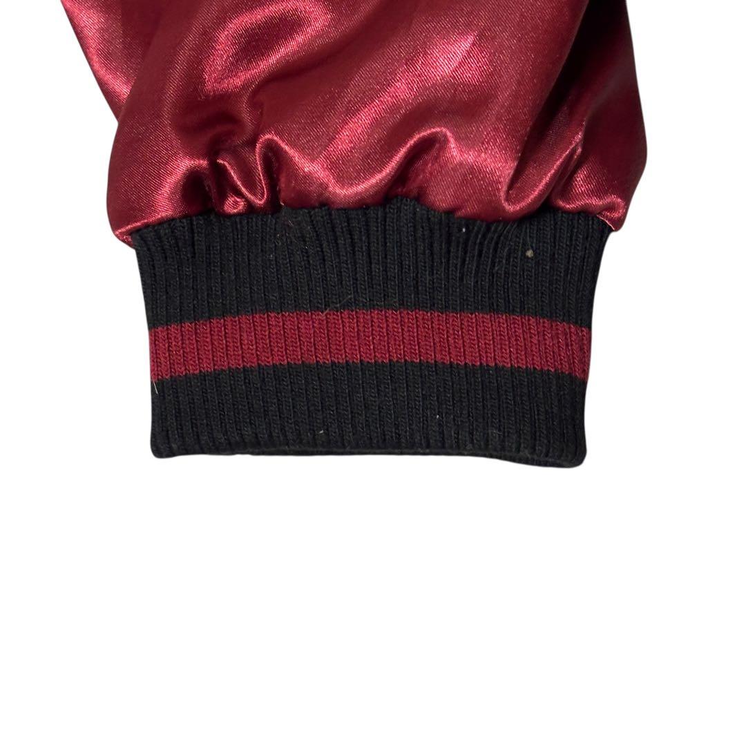 【美品】抜刀娘　スカジャン　日本刀　三日月　牡丹　刺繍　M