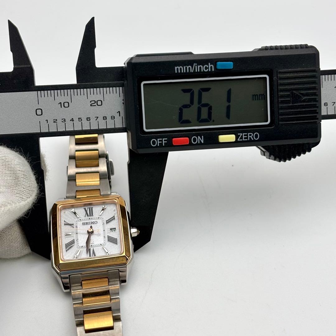 稼働品☆　SEIKOセイコー　ルキア　lk スクエア　電波ソーラー腕時計