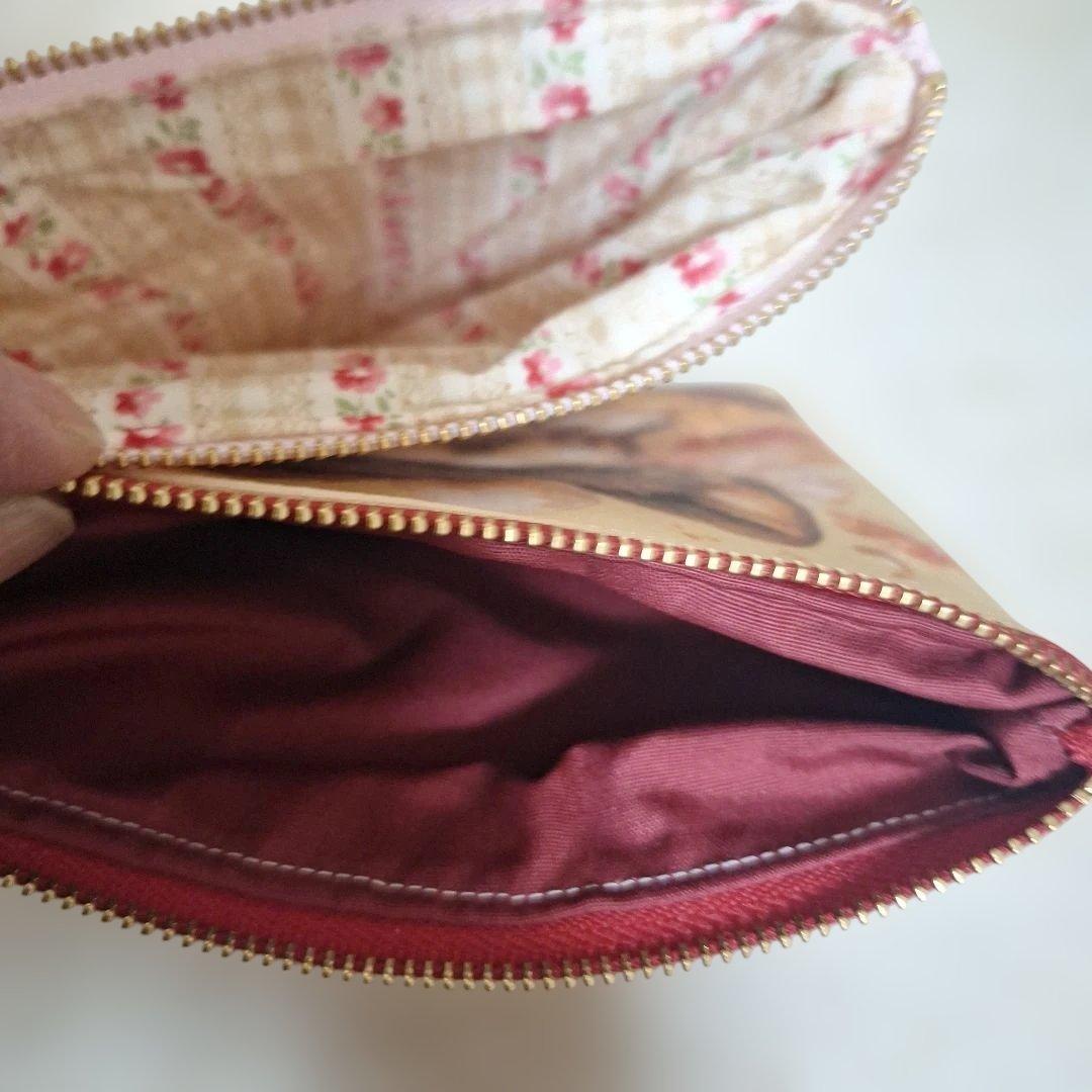 うさぎパネル生地　ハンドメイド　布バスケット　フラットポーチ