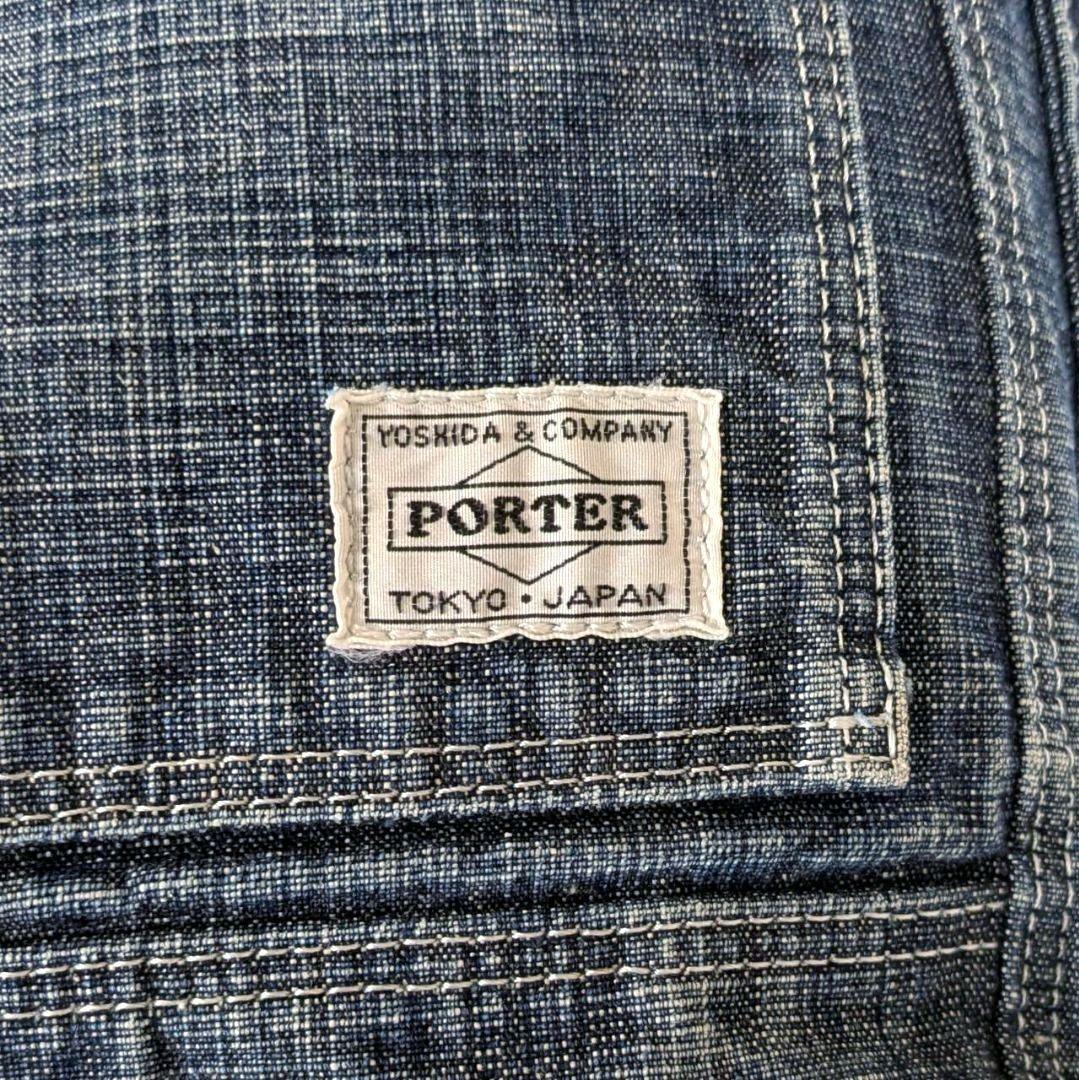 PORTER トートバッグ OUNCE オンス デニム ウエスタン スタッズ