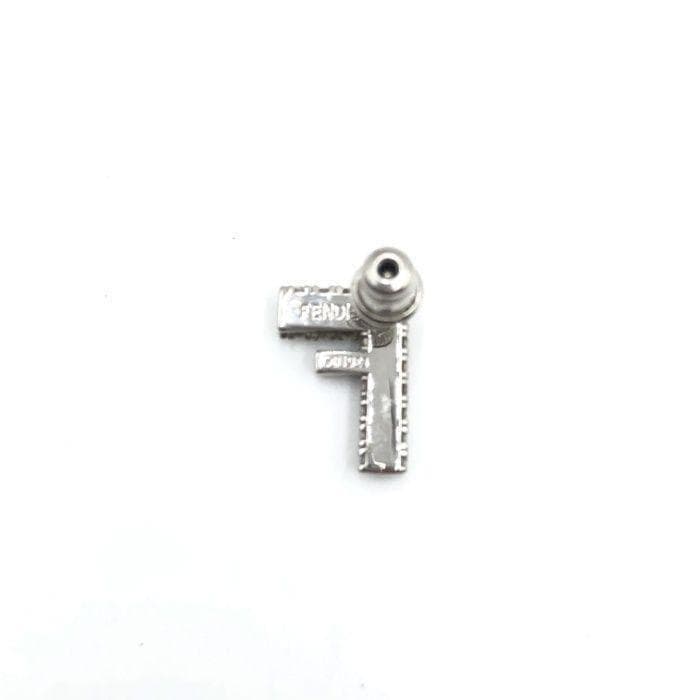FENDI ピアス エフ イズ フェンディ 片方のみ ストーン シルバー