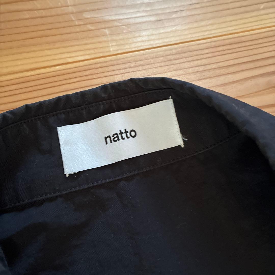 loose silhouette nylon shirt set up ブラック